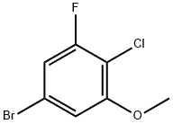 5-bromo-2-chloro-1-fluoro-3-methoxybenzene Struktur