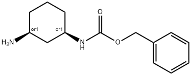 顺式-3-氨基环己基氨基甲酸苄酯 结构式