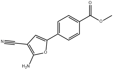 4-(4-氰基-5-氨基-2-呋喃基)苯甲酸甲酯,1261268-86-3,结构式