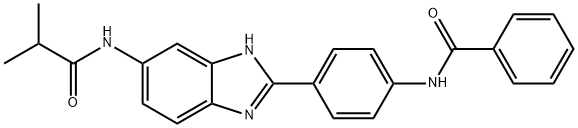 N-[4-(5-异丁酰氨基-1H-苯并咪唑-2-基)苯基]苯甲酰胺, 1261268-95-4, 结构式