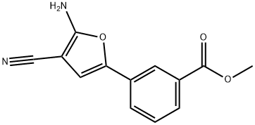 3-(4-氰基-5-氨基-2-呋喃基)苯甲酸甲酯,1261269-02-6,结构式