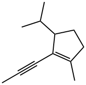 Cyclopentene, 1-methyl-3-(1-methylethyl)-2-(1-propynyl)- (9CI) Structure