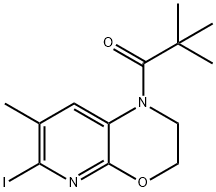 1-(6-Iodo-7-methyl-2,3-dihydro-1H-pyrido[2,3-b]-[1,4]oxazin-1-yl)-2,2-dimethylpropan-1-one Structure