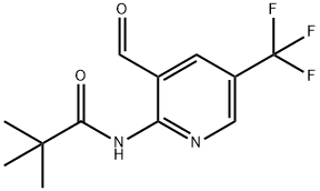 N-(3-Formyl-5-(trifluoromethyl)pyridin-2-yl)-pivalamide Structure