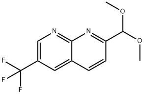 2-(Dimethoxymethyl)-6-(trifluoromethyl)-1,8-naphthyridine 结构式