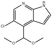 5-クロロ-4-(ジメトキシメチル)-1H-ピロロ[2,3-B]ピリジン 化学構造式