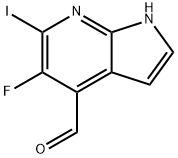 5-FLUORO-6-IODO-1H-PYRROLO[2,3-B]PYRIDINE-4-CARBALDEHYDE, 1261365-98-3, 结构式