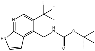 tert-Butyl ((5-(trifluoromethyl)-1H-pyrrolo[2,3-b] pyridin-4-yl)methyl)carbamate Struktur