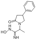 1-Pyrrolidineethanimidamide, N-hydroxy-alpha-methyl-2-oxo-4-phenyl- Structure