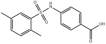 4-(2,5-二甲基苯基磺酰基氨基)苯甲酸 结构式