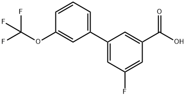 5-Fluoro-3-(3-trifluoromethoxyphenyl)benzoic acid, 1261460-04-1, 结构式