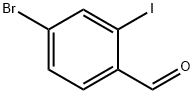 4-ブロモ-2-ヨードベンズアルデヒド 化学構造式