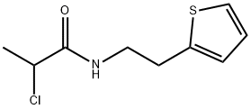 2-chloro-N-[2-(thiophen-2-yl)ethyl]propanamide 化学構造式