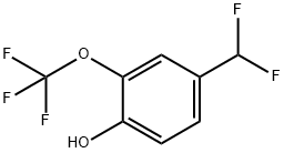 4-(二氟甲基)-2-(三氟甲氧基)苯酚, 1261500-18-8, 结构式