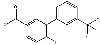 4-Fluoro-3-(3-trifluoromethylphenyl)benzoic acid 结构式