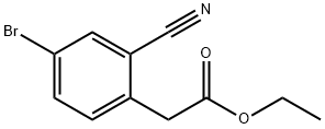 4-BROMO-2-CYANO-BENZENEACETIC ACID ETHYL ESTER,1261606-49-8,结构式