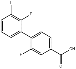 2,2',3'-Trifluoro-[1,1'-biphenyl]-4-carboxylic acid Structure