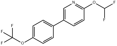 2-(difluoroMethoxy)-5-(4-(trifluoroMethoxy)phenyl)pyridine 化学構造式