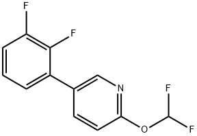 2-(difluoroMethoxy)-5-(2,3-difluorophenyl)pyridine Structure