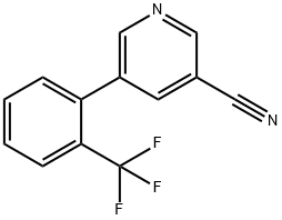 5-(2-(trifluoromethyl)phenyl)pyridine-3-carbonitrile Structure