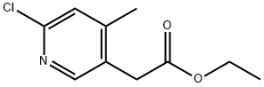 2-(6-氯-4-甲基-3-吡啶基)乙酸乙酯 结构式