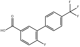 4-Fluoro-3-(4-trifluoromethylphenyl)benzoic acid 结构式