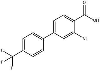 3-Chloro-4'-(trifluoroMethyl)-[1,1'-biphenyl]-4-carboxylic acid Struktur