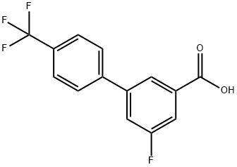5-Fluoro-3-(4-trifluoromethylphenyl)benzoic acid 结构式