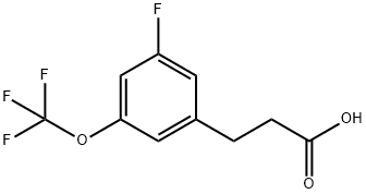 3-(3-氟-5-(三氟甲氧基)苯基)丙酸 结构式