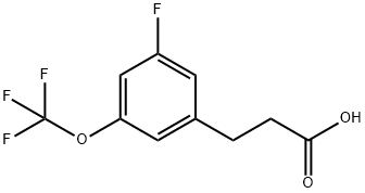 3-[3-Fluoro-5-(trifluoromethoxy)phenyl]propionicacid Structure