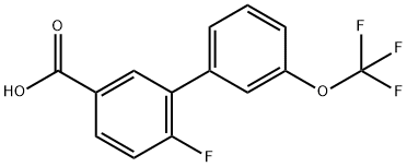 4-Fluoro-3-(3-trifluoromethoxyphenyl)benzoic acid Structure