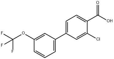 2-Chloro-4-(3-trifluoroMethoxyphenyl)benzoic acid Structure