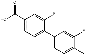 2,3'-Difluoro-4'-Methyl-[1,1'-biphenyl]-4-carboxylic acid 化学構造式