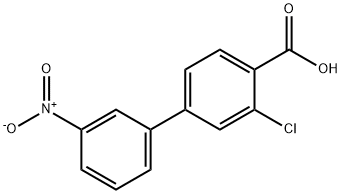 2-Chloro-4-(3-nitrophenyl)benzoic acid, 1261894-36-3, 结构式