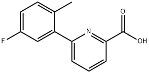 6-(5-Fluoro-2-methylphenyl)picolinic acid Struktur