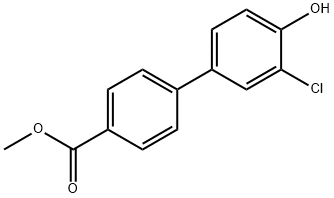 2-Chloro-4-(4-Methoxycarbonylphenyl)phenol Structure