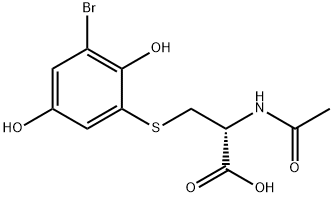 2-bromo-6-(N-acetylcystein-S-yl)hydroquinone 结构式