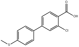2-Chloro-4-(4-Methylthiophenyl)benzoic acid Struktur