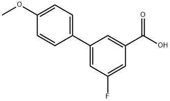 5-フルオロ-4'-メトキシ-[1,1'-ビフェニル]-3-カルボン酸 化学構造式