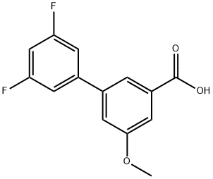 3',5'-Difluoro-5-Methoxy-[1,1'-biphenyl]-3-carboxylic acid Struktur