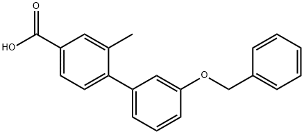 4-(3-Benzyloxyphenyl)-3-Methylbenzoic acid Struktur