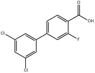 3',5'-Dichloro-3-fluoro-[1,1'-biphenyl]-4-carboxylic acid Struktur