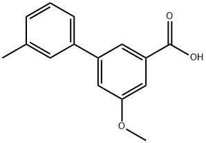 5-Methoxy-3-(3-Methylphenyl)benzoic acid Struktur