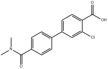 2-Chloro-4-[4-(N,N-diMethylaMinocarbonyl)phenyl]benzoic acid Struktur