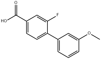 3-Fluoro-4-(3-methoxyphenyl)benzoic acid 结构式