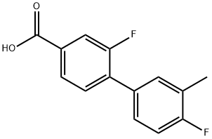 2,4'-Difluoro-3'-Methyl-[1,1'-biphenyl]-4-carboxylic acid Structure