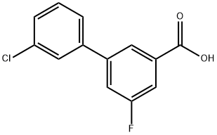 3-(3-氯苯基)-5-氟苯甲酸,1261929-09-2,结构式