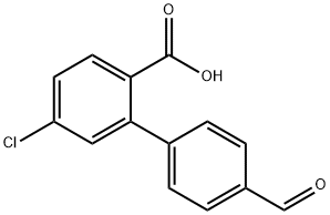 4-氯-2-(4-甲酰基苯基)苯甲酸, 1261929-46-7, 结构式