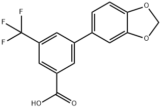 3-(3,4-Methylenedioxyphenyl)-5-trifluoroMethylbenzoic acid,1261931-67-2,结构式