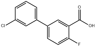 3'-氯-4-氟-[1,1'-联苯]-3-羧酸,1261933-47-4,结构式